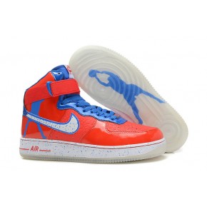 Nike Air Force 1 High Strap Red Blue White Shoes - Click Image to Close