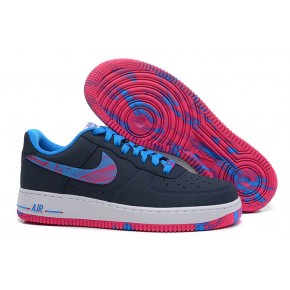Nike Air Force 1 Low Black Blue Red Shoes - Click Image to Close