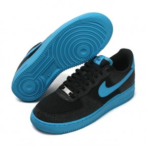 Nike Air Force 1 Low Black Blue Shoes - Click Image to Close