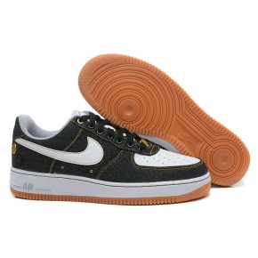 Nike Air Force 1 Low Black White Yellow Shoes - Click Image to Close