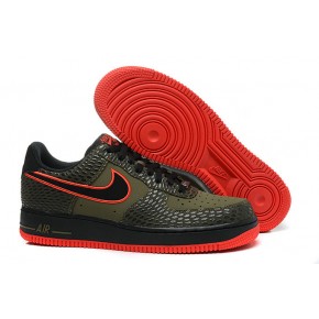 Nike Air Force 1 Low Coffe Black Red Shoes - Click Image to Close