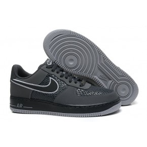 Nike Air Force 1 Low Grey Black Shoes - Click Image to Close