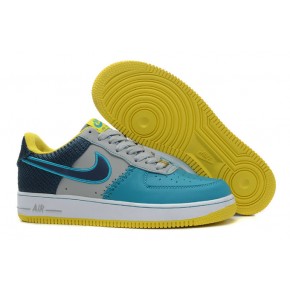 Nike Air Force 1 Low Grey Blue Yellow Shoes