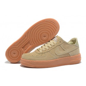 Nike Air Force 1 Low Light Gold Yellow Shoes - Click Image to Close