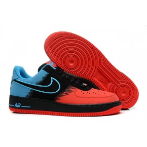 Nike Air Force 1 Low Red Black Blue Shoes - Click Image to Close