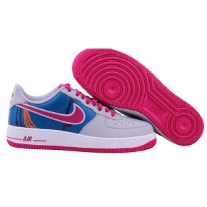 Nike Air Force 1 Low White Blue Red Shoes - Click Image to Close