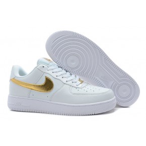 Nike Air Force 1 Low White Gold Shoes - Click Image to Close