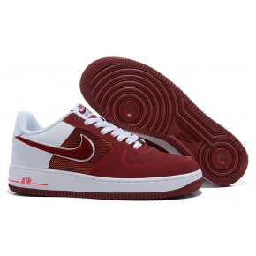 Nike Air Force 1 Low Wine Red White Shoes