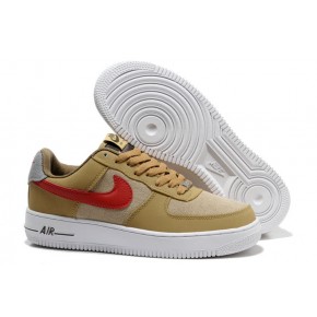 Nike Air Force 1 Low Yellow White Red Shoes - Click Image to Close