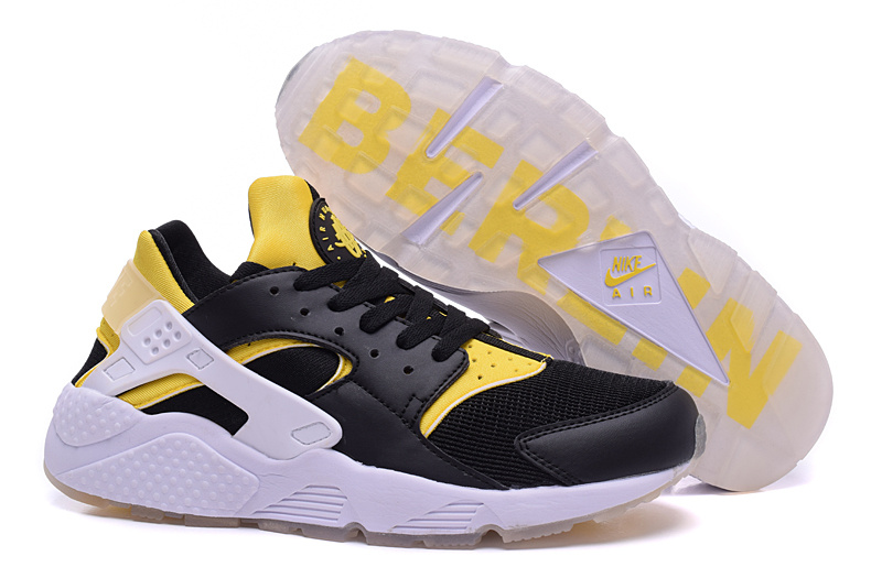 Nike Air Huarach Berlin Black Yellow White Shoes