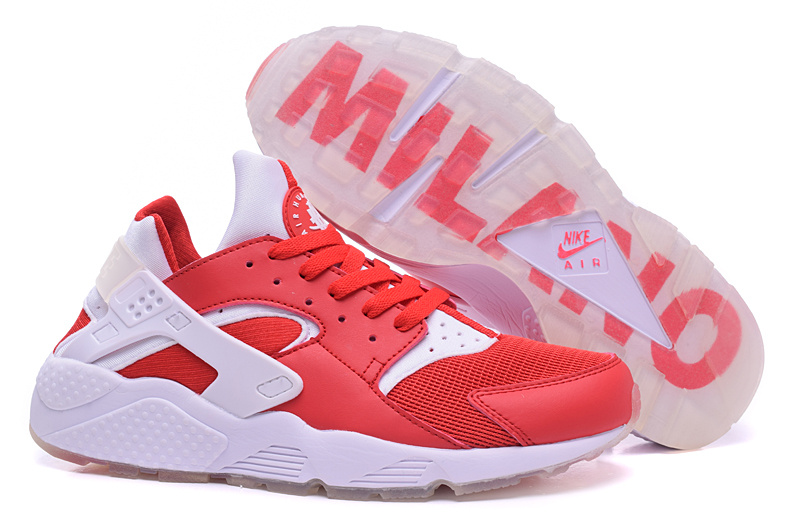 Nike Air Huarach Milano Red White Shoes - Click Image to Close