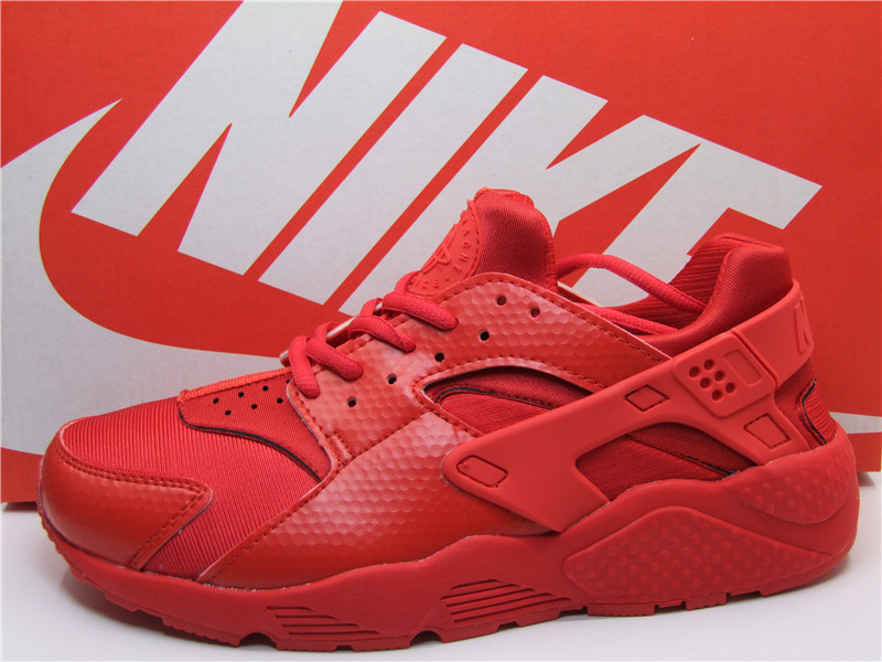 Nike Air Huarache 1 All Red Shoes - Click Image to Close