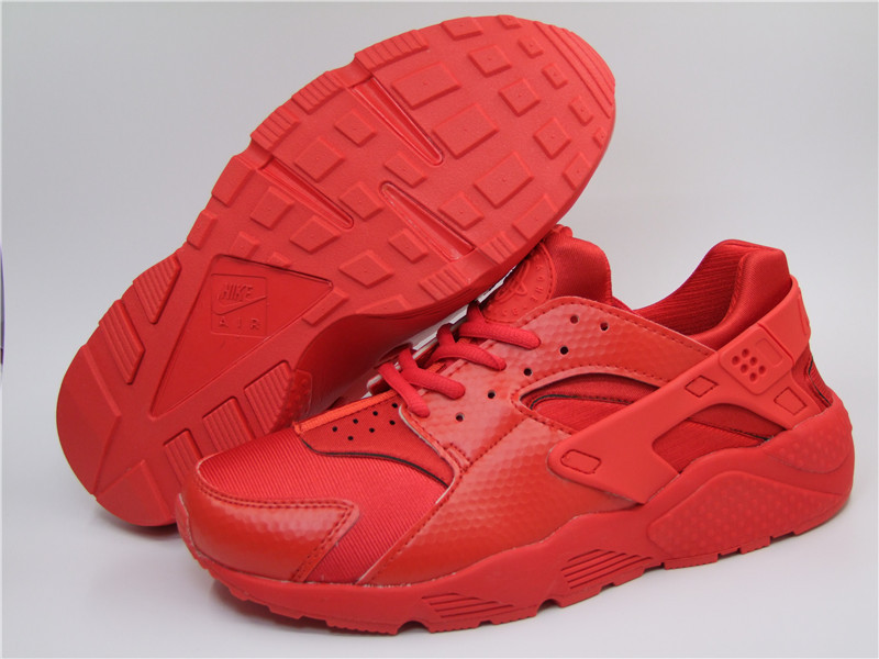 Nike Air Huarache 1 All Red Shoes - Click Image to Close