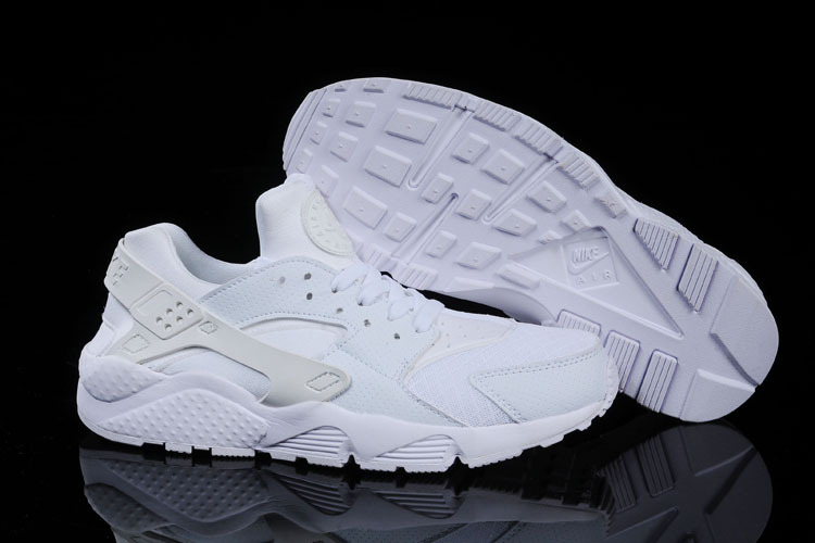 Nike Air Huarache All White Running Shoes - Click Image to Close