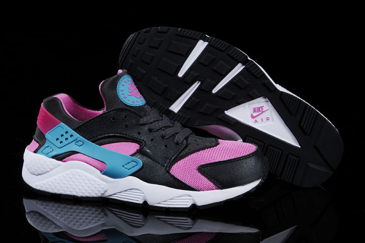 Nike Air Huarache Black Purple Blue Running Shoes