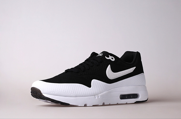 Limited Nike Air Max 1 Ultra Moire Black White Shoes