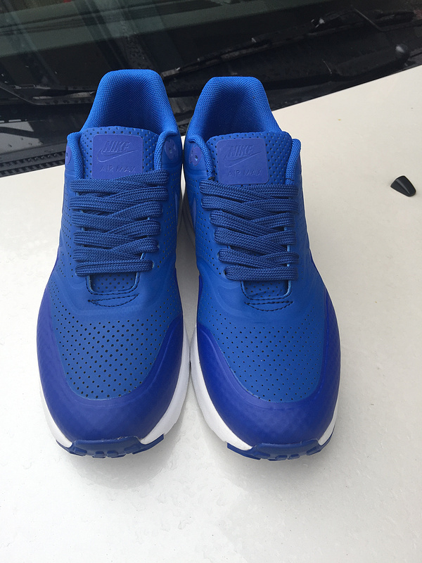 Limited Nike Air Max 1 Ultra Moire Blue White Shoes - Click Image to Close