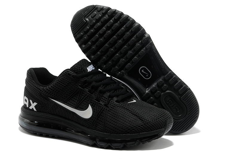 Nike Air Max 2013 All Black Sport Shoes - Click Image to Close