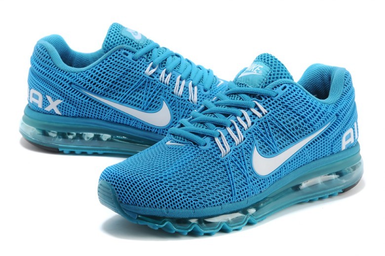 Nike Air Max 2013 All Blue Sport Shoes - Click Image to Close