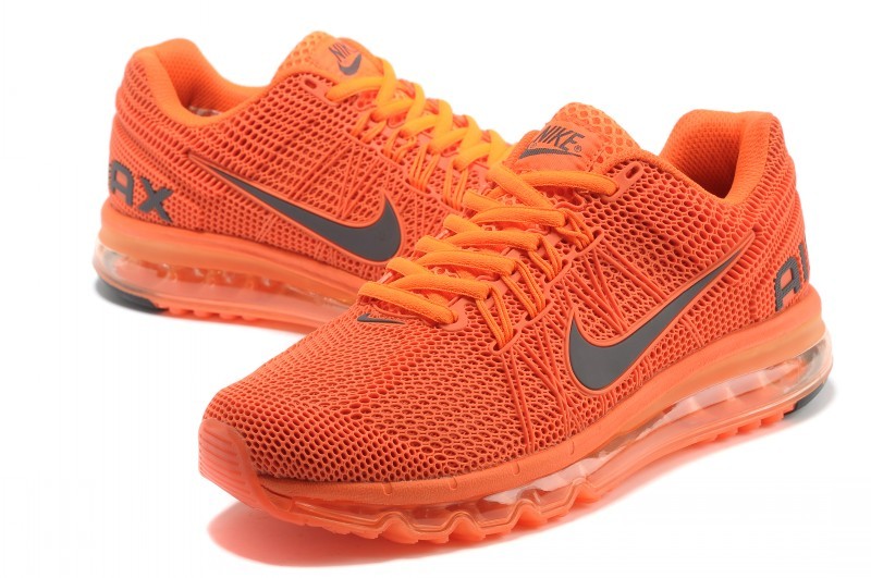 Nike Air Max 2013 All Orange Sport Shoes - Click Image to Close
