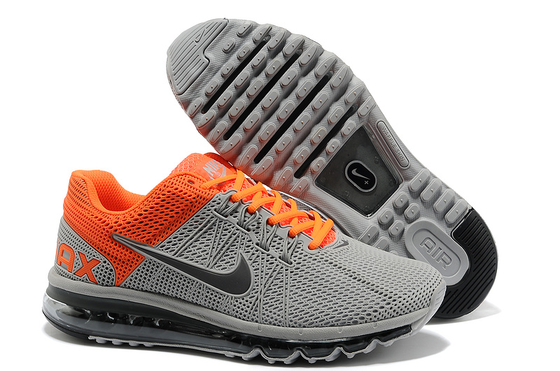 Nike Air Max 2013 Grey Orange Black Sport Shoes