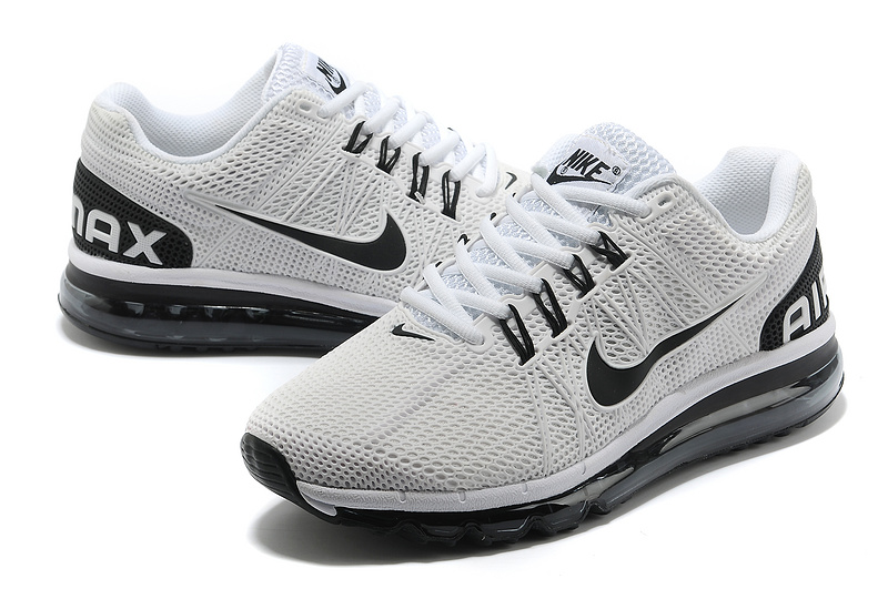 Nike Air Max 2013 White Black Sport Shoes