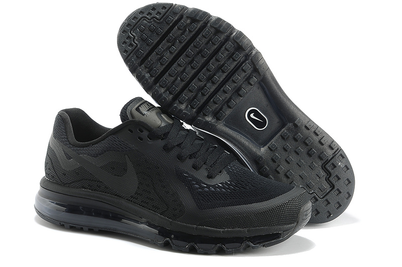 Nike Air Max 2014 All Black Shoes - Click Image to Close