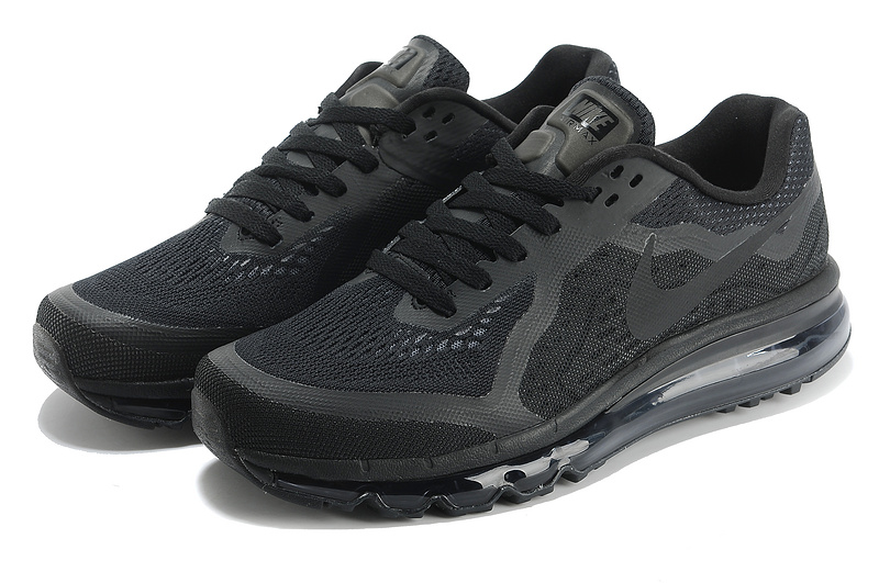 Nike Air Max 2014 All Black Shoes - Click Image to Close