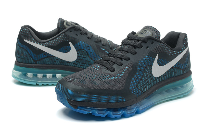 Nike Air Max 2014 Black Blue Shoes - Click Image to Close