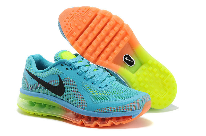 Nike Air Max 2014 Blue Orange Green Shoes - Click Image to Close