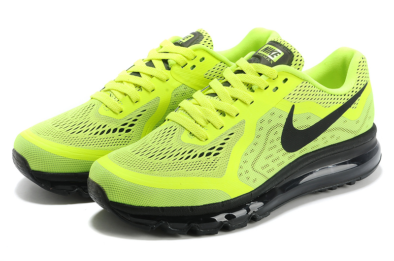 Nike Air Max 2014 Fluorscent Green Black Shoes - Click Image to Close