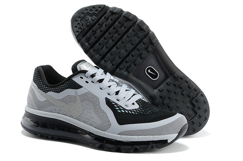 Nike Air Max 2014 Grey Black Shoes - Click Image to Close