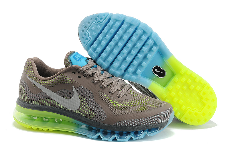 Nike Air Max 2014 Grey Blue Green Shoes - Click Image to Close