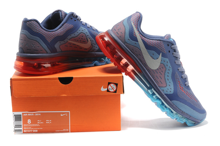 Nike Air Max 2014 Grey Blue Orange Shoes - Click Image to Close