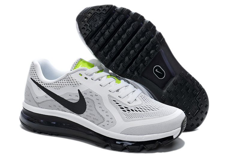 Nike Air Max 2014 White Black Shoes - Click Image to Close
