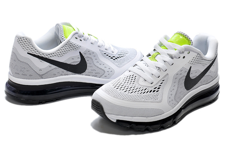 Nike Air Max 2014 White Black Shoes - Click Image to Close