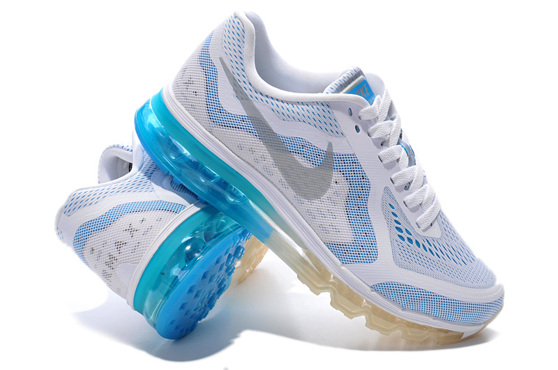 Nike Air Max 2014 White Blue Shoes - Click Image to Close