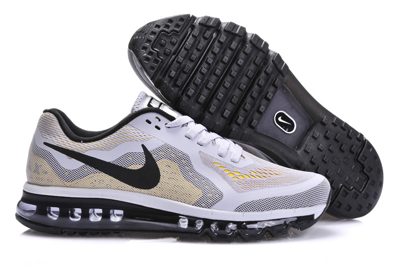 Nike Air Max 2014 White Grey Black Shoes - Click Image to Close