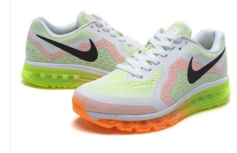 Nike Air Max 2014 White Orange Green Shoes