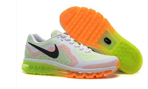 Nike Air Max 2014 White Orange Green Shoes