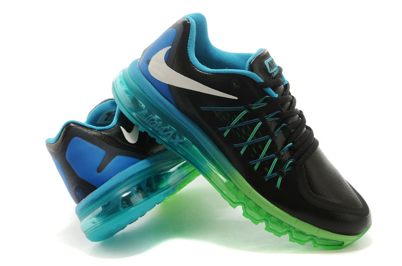 Men Nike Air Max 2015 Black Blue Green