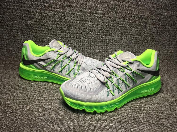 Nike Air Max 2015 Grey Green Shoes - Click Image to Close