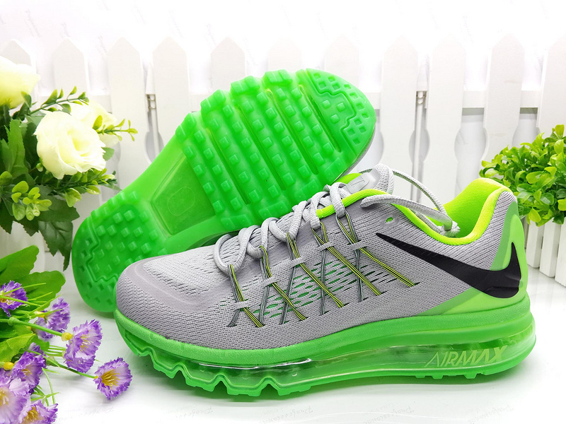 Nike Air Max 2015 Grey Green Shoes - Click Image to Close