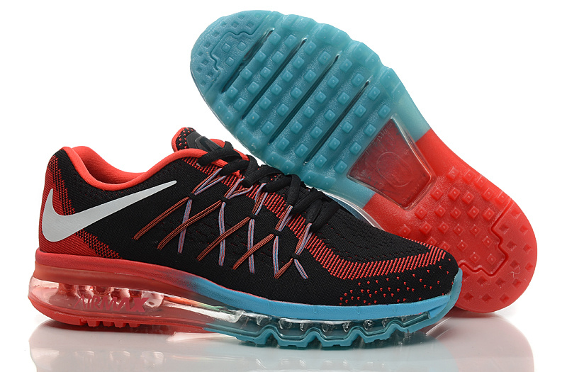 Nike Air Max 2015 Knit Black Red Blue Shoes