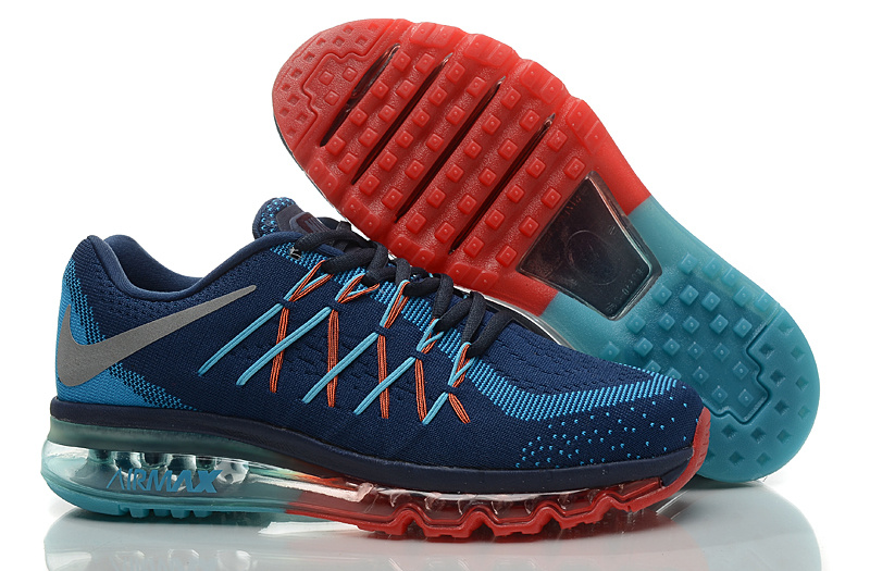Nike Air Max 2015 Knit Blue Red Shoes - Click Image to Close