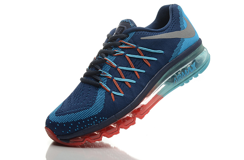 Nike Air Max 2015 Knit Blue Red Shoes - Click Image to Close
