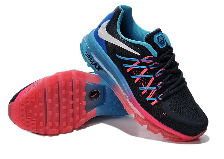 Nike Air Max 2015 Black Pink Blue Women Shoes