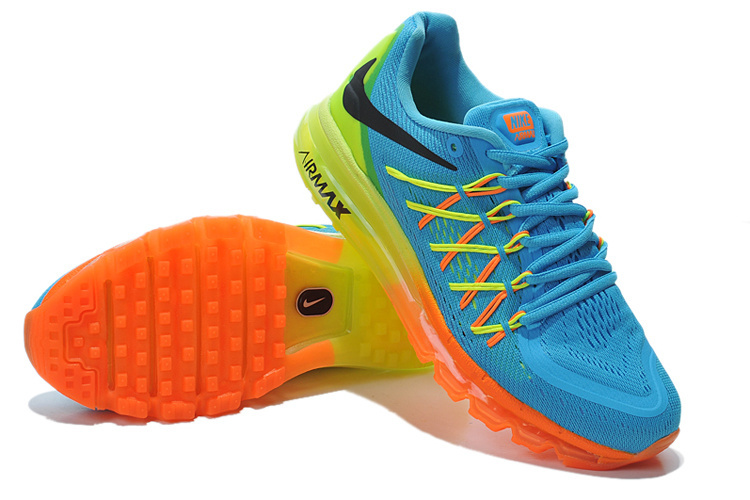 Nike Air Max 2015 Blue Orange Green Women Shoes - Click Image to Close