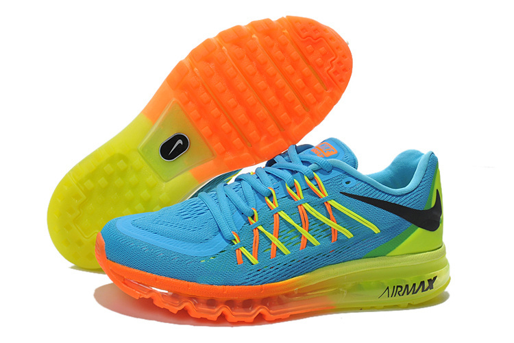 Nike Air Max 2015 Blue Orange Green Women Shoes - Click Image to Close
