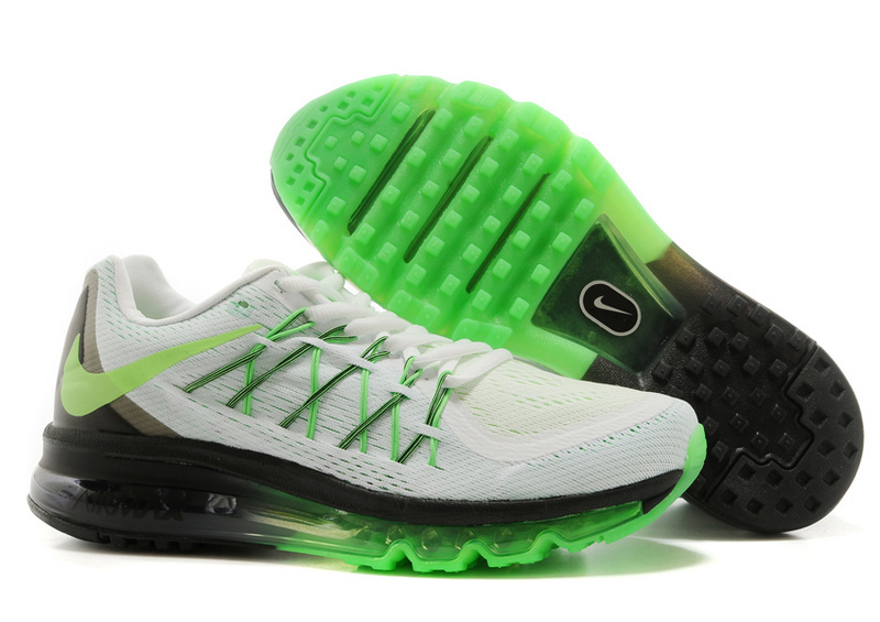Nike Air Max 2015 Grey Black Green Women Shoes - Click Image to Close